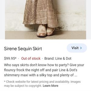 Anthropologie line and dot sequin skirt